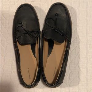 Lands’ End black loafers